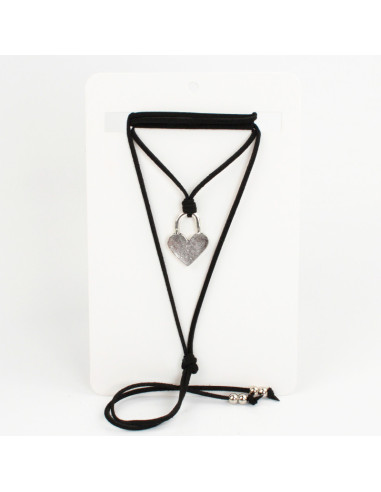 Collar de Gamuza Heart Block