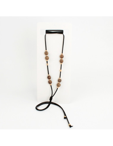 Collar de Gamuza Boho Spheres