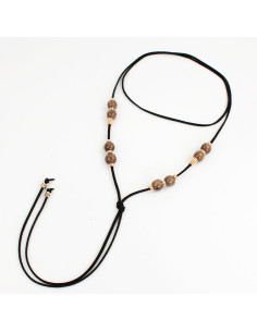 Collar de Gamuza Boho Spheres