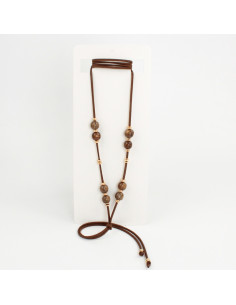 Collar de Gamuza Boho Spheres