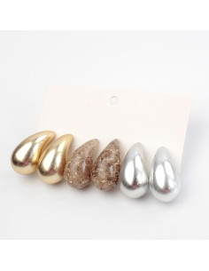 Set x3 Aros Shatered Frosted Drops