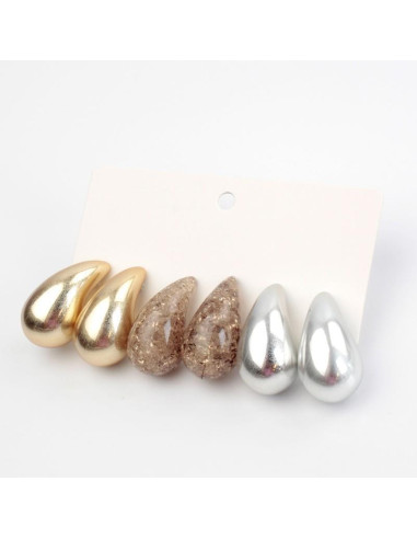 Set x3 Aros Shatered Frosted Drops