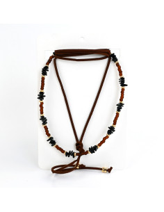 Set de Collar Suede Beads