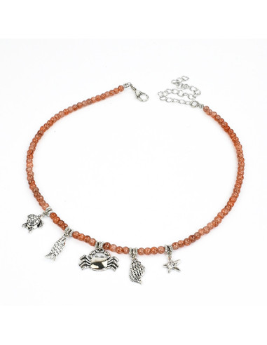 Collar Multicharms Silver Sea