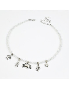 Collar Multicharms Silver Sea