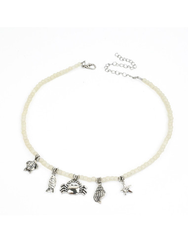 Collar Multicharms Silver Sea