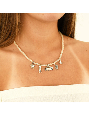 Collar Multicharms Silver Sea