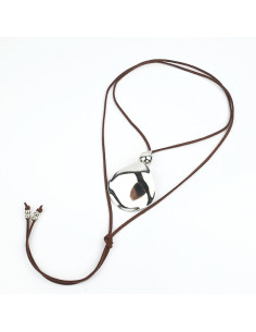 Collar de Gamuza Silver Plate