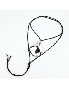 Collar de Gamuza Silver Plate