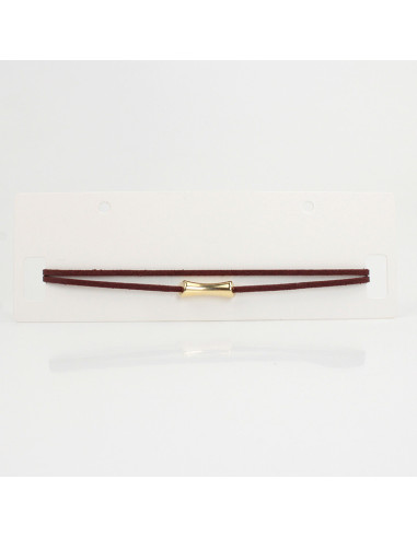 Choker de Gamuza Tube Gold