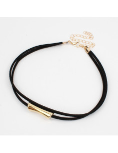 Choker de Gamuza Tube Gold