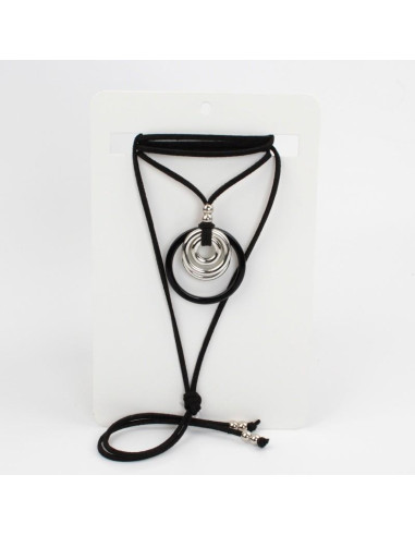 Collar de Gamuza Multi Circles