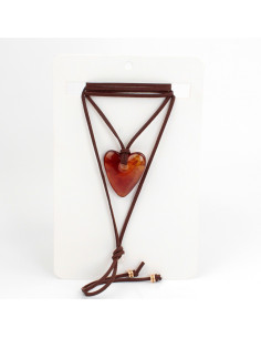 Collar de Gamuza Caramel Heart