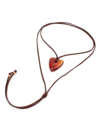 Collar de Gamuza Caramel Heart