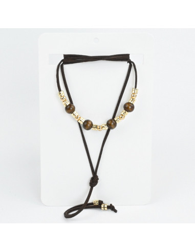 Collar de Gamuza Gold Boho