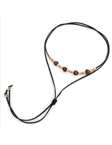 Collar de Gamuza Gold Boho