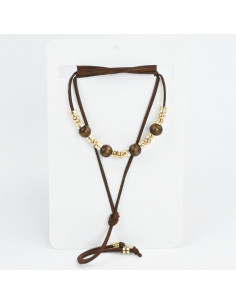 Collar de Gamuza Gold Boho