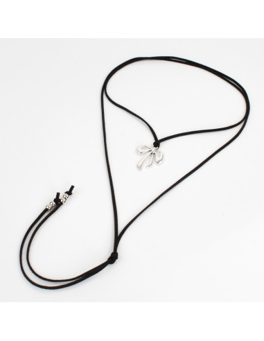 Silver Bow - Collar de Gamuza