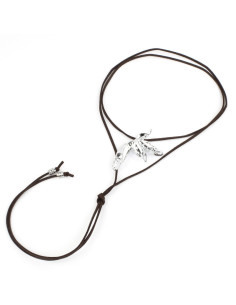 Rare Leaf - Collar de Gamuza Tendencia Boho