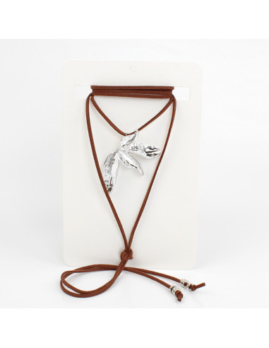 Rare Leaf - Collar de Gamuza Tendencia Boho