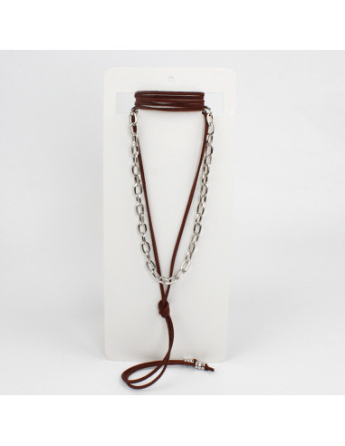 Set Collar Chain and Suede
