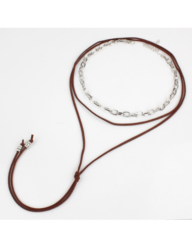 Set Collar Chain and Suede