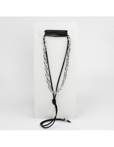 Set Collar Chain and Suede