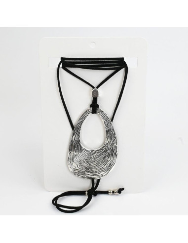 Collar de Gamuza Silver Print