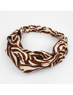 Turbante Line Print Brown