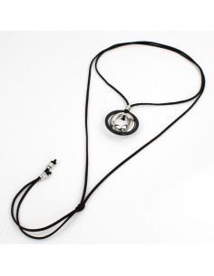 Collar de Gamuza Black and Silver