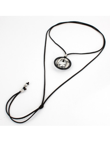 Collar de Gamuza Black and Silver