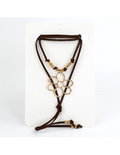 Collar de Gamuza Golden Flower