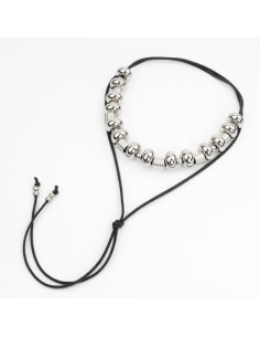 Collar de Gamuza Maximalist Silver
