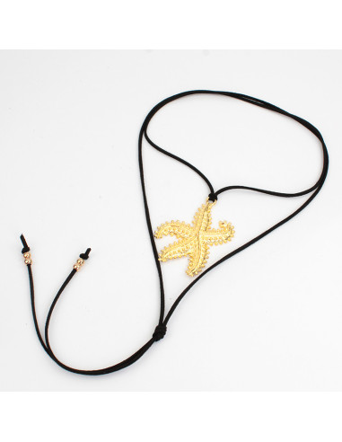 Collar de Gamuza Sea Star Gold
