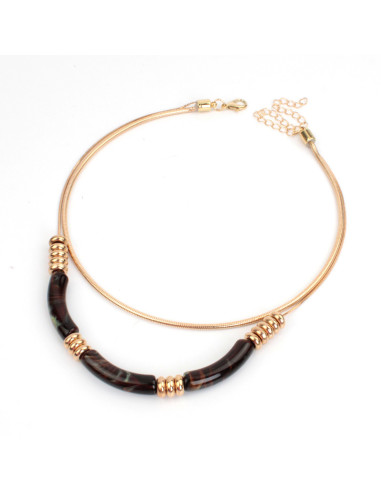 Collar de Cadena Marbled Tubes