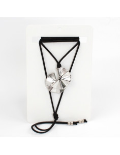 Collar de Gamuza - Silver Fan