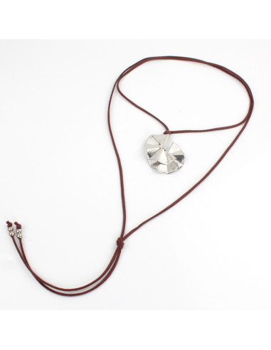 Collar de Gamuza - Silver Fan