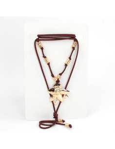 Collar de Cordón de Gamuza Boho Flower