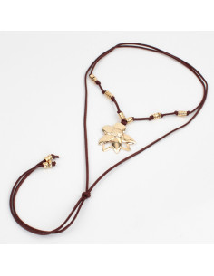 Collar de Cordón de Gamuza Boho Flower