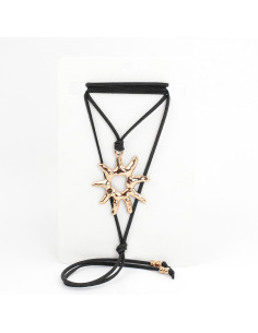 Collar de Gamuza - Golden Boho Sun