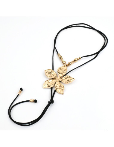 Collar de Gamuza Huge Golden Flower