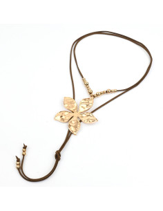 Collar de Gamuza Huge Golden Flower