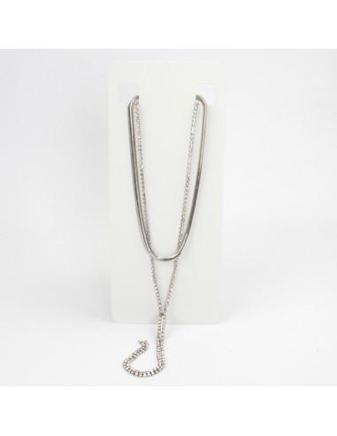Collar Corbatero Glam Silver