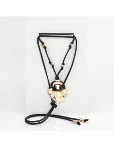 Collar de Gamuza Struck Circle Gold