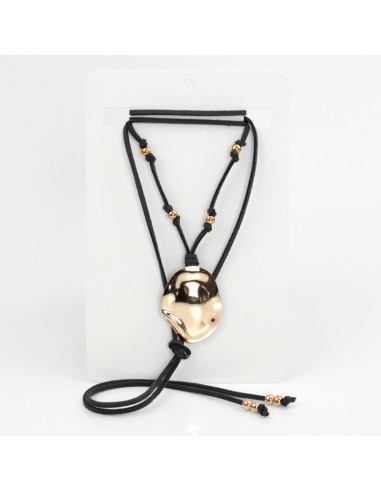 Collar de Gamuza Struck Circle Gold