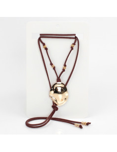 Collar de Gamuza Struck Circle Gold