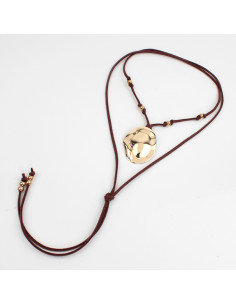 Collar de Gamuza Struck Circle Gold