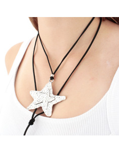Collar de Gamuza - Silver Star