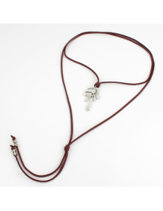 Collar de Gamuza Silver Leafs