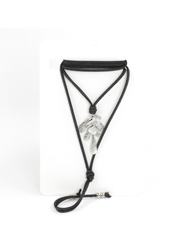 Collar de Gamuza Silver Leafs